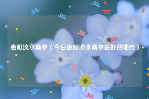 惠阳淡水桑拿(今日惠阳淡水桑拿最好的地方)