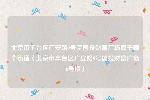 北京市丰台区广安路9号院国投财富广场属于哪个街道(北京市丰台区广安路9号国投财富广场6号楼)