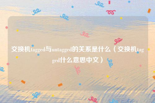 交换机tagged与untagged的关系是什么(交换机tagged什么意思中文)