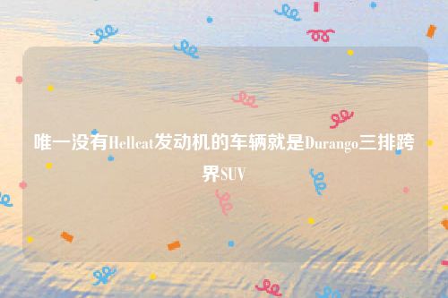 唯一没有Hellcat发动机的车辆就是Durango三排跨界SUV