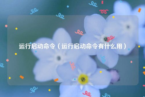 运行启动命令(运行启动命令有什么用)