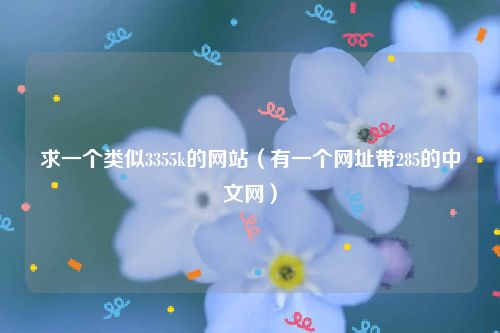 求一个类似3355k的网站（有一个网址带285的中文网）