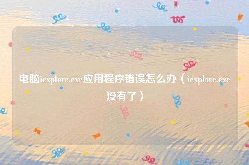 电脑iexplore.exe应用程序错误怎么办(iexplore.exe没有了)