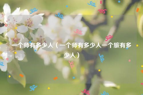 一个师有多少人(一个师有多少人一个旅有多少人)