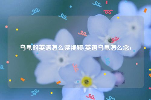 乌龟的英语怎么读视频(英语乌龟怎么念)