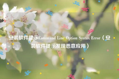 安装软件提示Command Line Option Syntax Error(安装软件提示发现恶意应用)