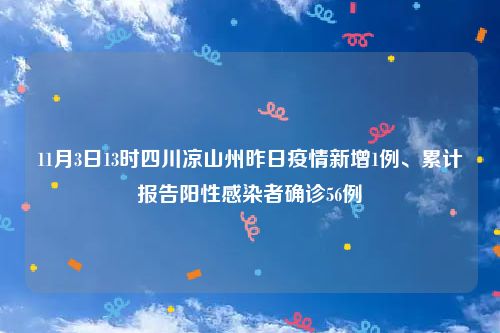 11月3日13时四川凉山州昨日疫情新增1例、累计报告阳性感染者确诊56例