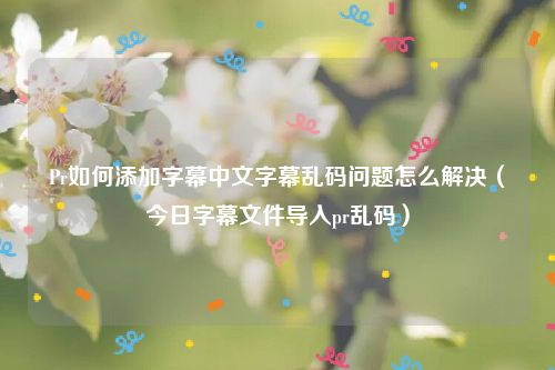 Pr如何添加字幕中文字幕乱码问题怎么解决(今日字幕文件导入pr乱码)