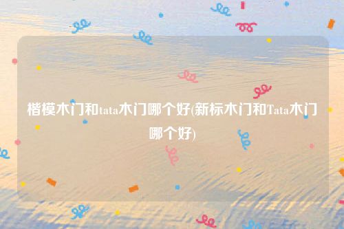 楷模木门和tata木门哪个好(新标木门和Tata木门哪个好)