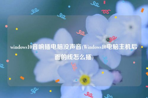 windows10音响插电脑没声音(Windows10电脑主机后面的线怎么插)