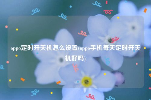 oppo定时开关机怎么设置(oppo手机每天定时开关机好吗)