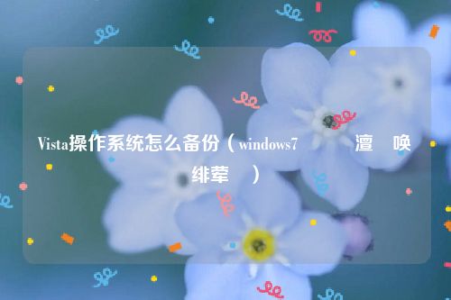 Vista操作系统怎么备份(windows7鎬庢牱澶囦唤绯荤粺)