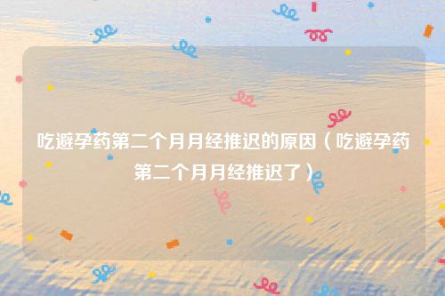 吃避孕药第二个月月经推迟的原因（吃避孕药第二个月月经推迟了）