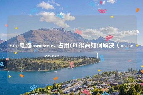 win7电脑mscorsvw.exe占用CPU很高如何解决（mscorsvw.exe鍗犵敤鍐呭瓨）