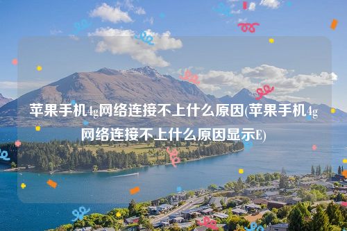 苹果手机4g网络连接不上什么原因(苹果手机4g网络连接不上什么原因显示E)